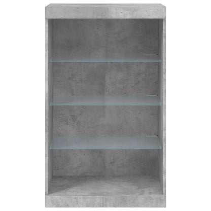Sideboard with LED Lights Concrete Grey 60,5x37x100 cm