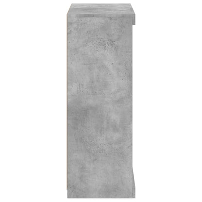 Sideboard with LED Lights Concrete Grey 60,5x37x100 cm