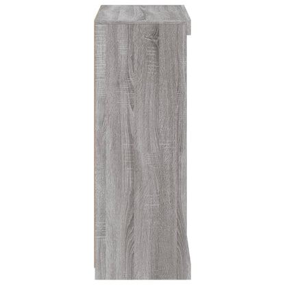 Sideboard with LED Lights Grey Sonoma 60.5x37x100 cm