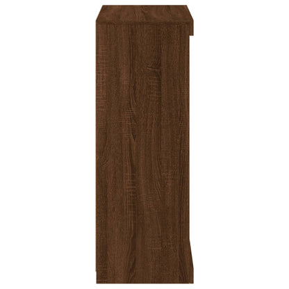 Sideboard with LED Lights Brown Oak 60,5x37x100 cm