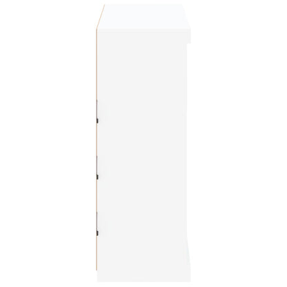 Sideboard with LED Lights White 81x37x100 cm