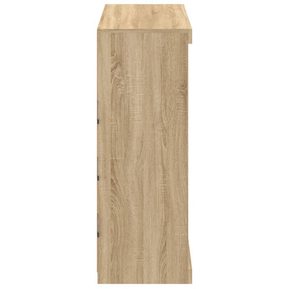 Sideboard with LED Lights Sonoma Oak 81x37x100 cm