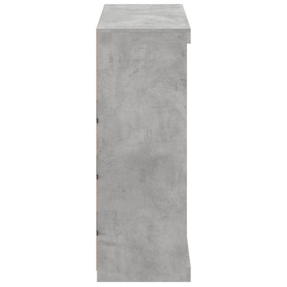 Sideboard with LED Lights Concrete Grey 81x37x100 cm