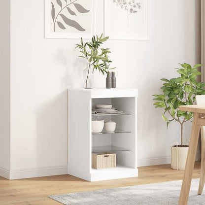 Sideboard with LED Lights White 41x37x67 cm