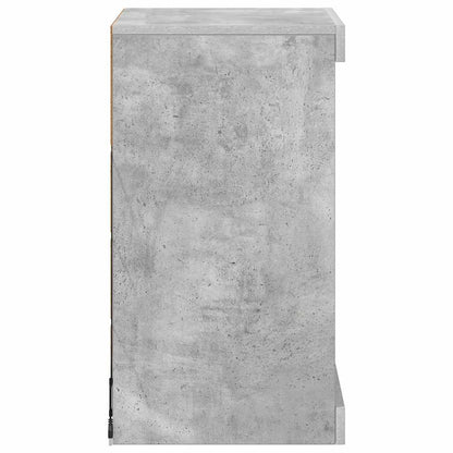 Sideboard with LED Lights Concrete Grey 41x37x67 cm