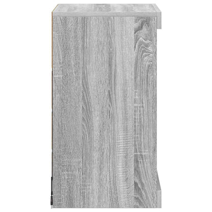 Sideboard with LED Lights Grey Sonoma 41x37x67 cm
