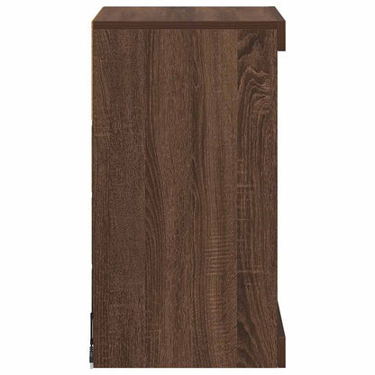 Sideboard with LED Lights Brown Oak 41x37x67 cm