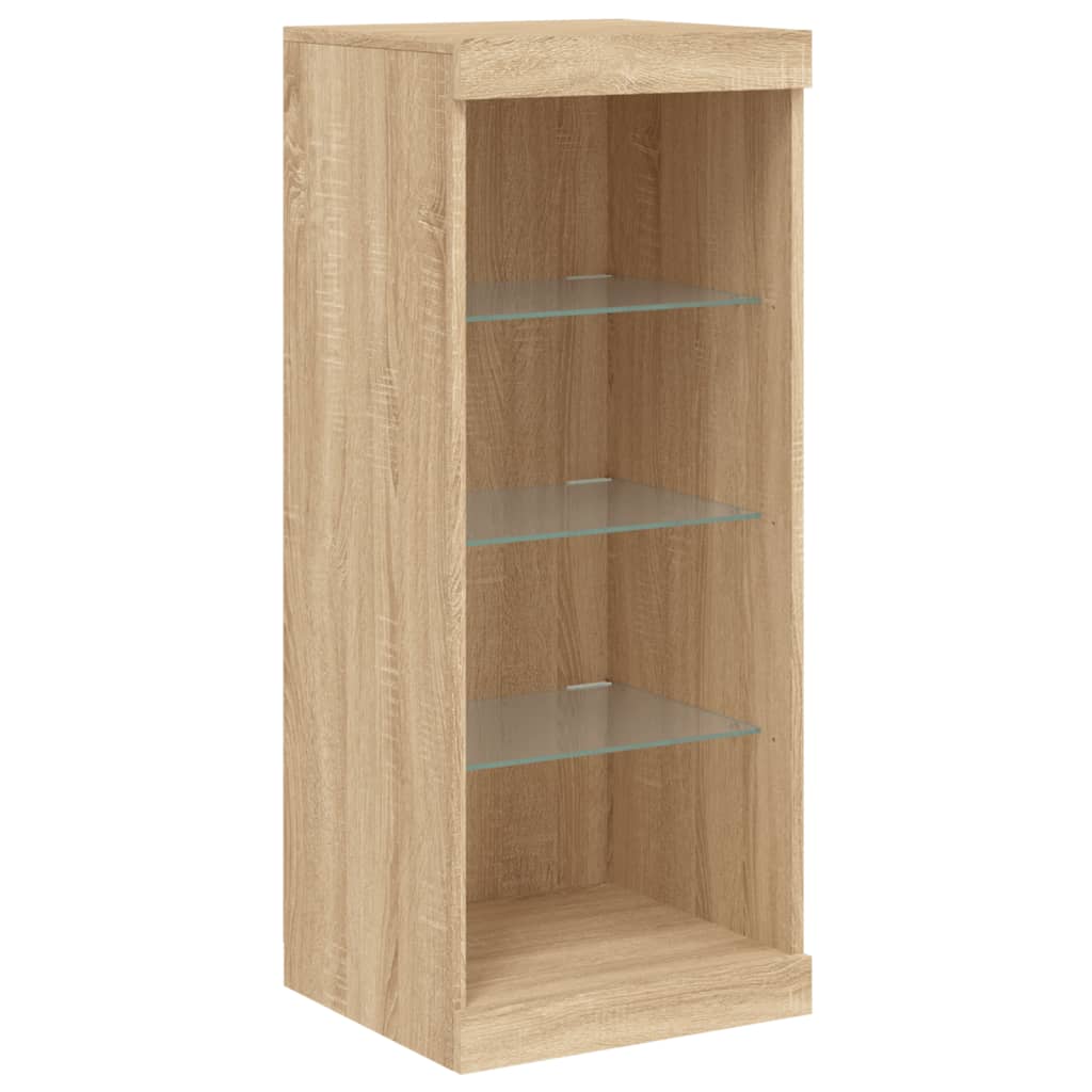 Sideboard with LED Lights Sonoma Oak 41x37x100 cm