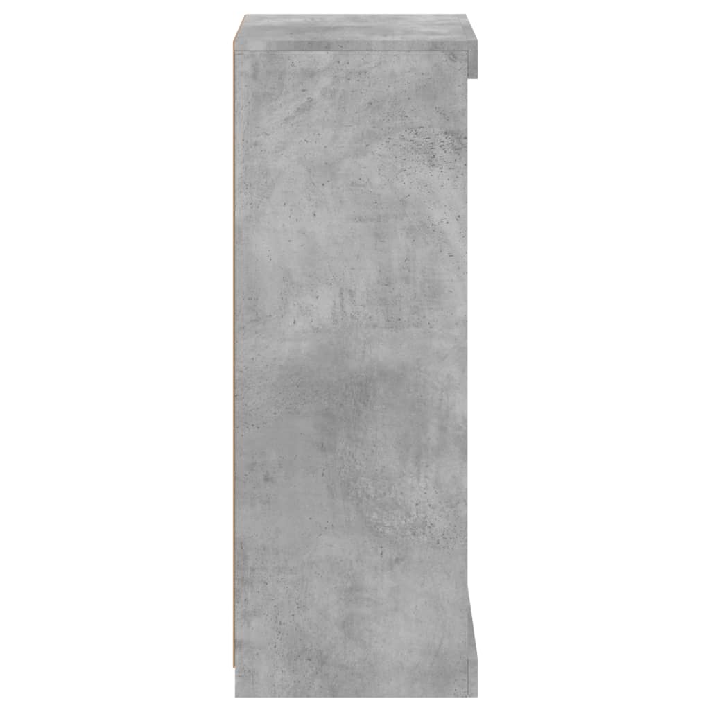 Sideboard with LED Lights Concrete Grey 41x37x100 cm