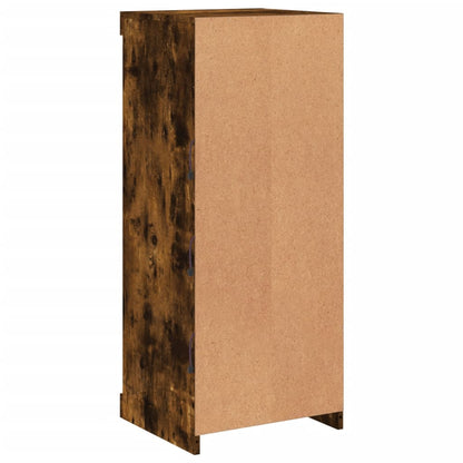 Sideboard with LED Lights Smoked Oak 41x37x100 cm