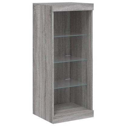 Sideboard with LED Lights Grey Sonoma 41x37x100 cm