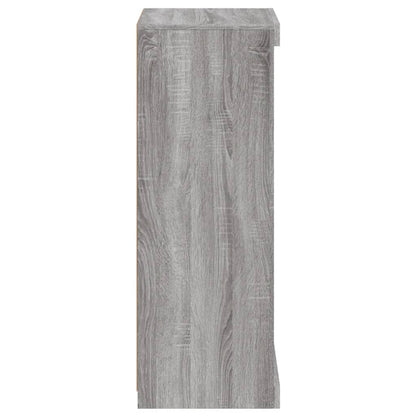 Sideboard with LED Lights Grey Sonoma 41x37x100 cm