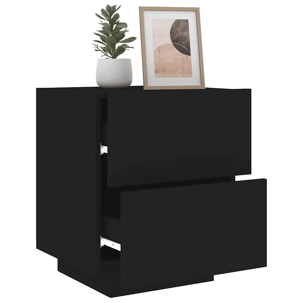 Bedside Cabinet | Black | Engineered wood | Medium | Modern