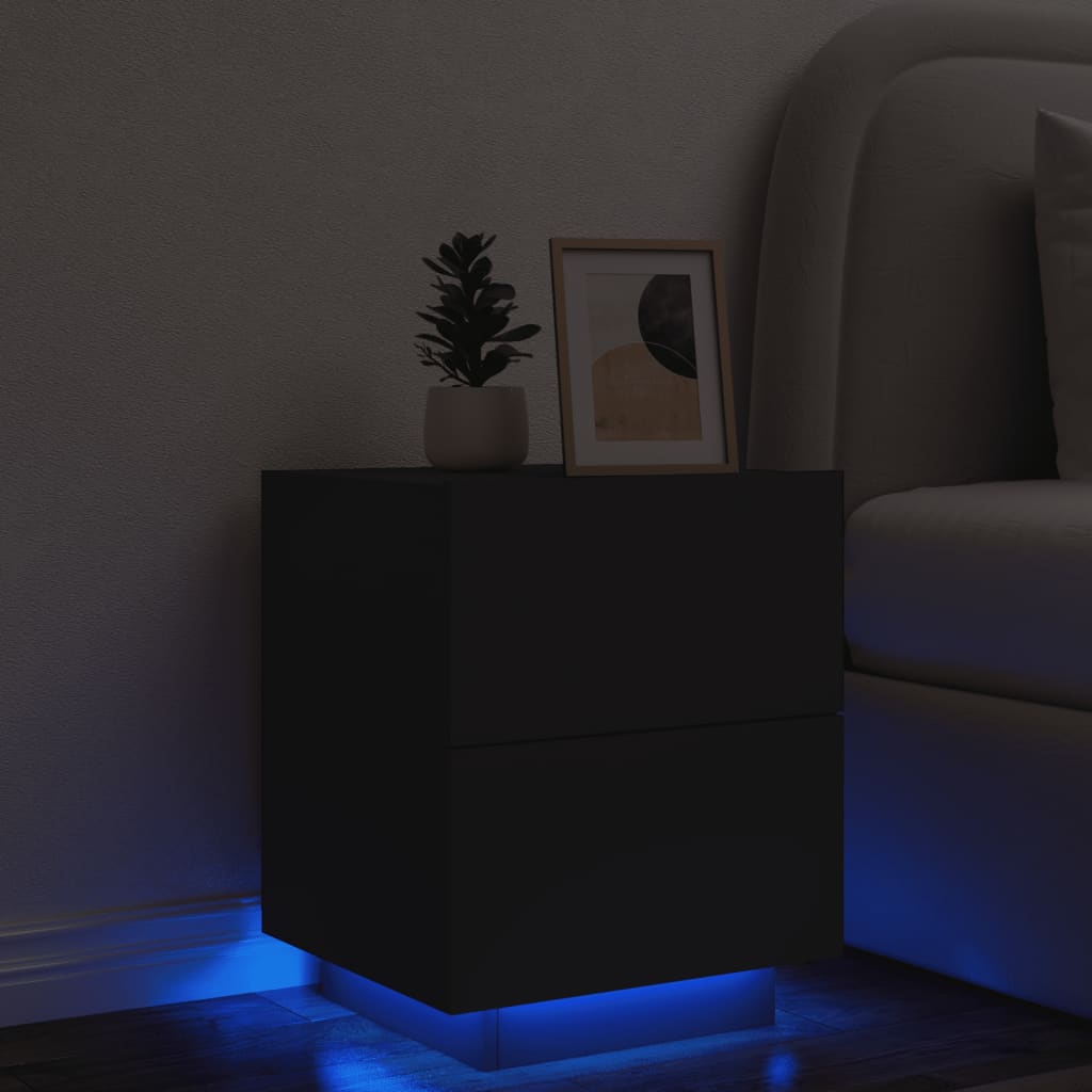 Bedside Cabinet | Black | Engineered wood | Medium | Modern