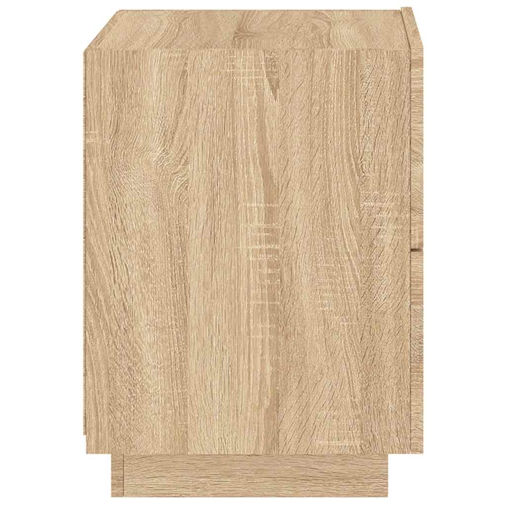 Bedside Cabinets with LED Lights 2 pcs Sonoma Oak