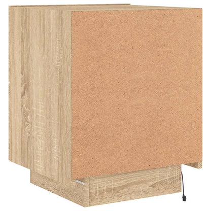 Bedside Cabinets with LED Lights 2 pcs Sonoma Oak