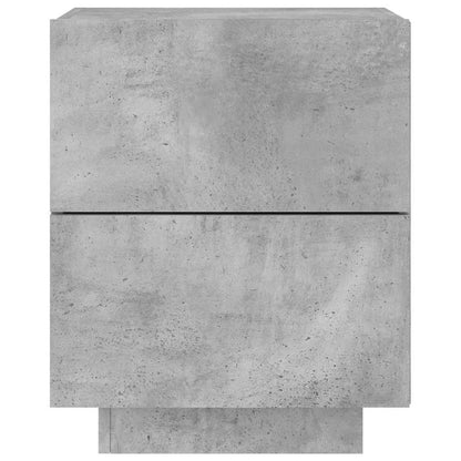 Bedside Cabinets with LED Lights 2 pcs Concrete Grey