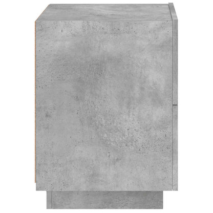 Bedside Cabinets with LED Lights 2 pcs Concrete Grey