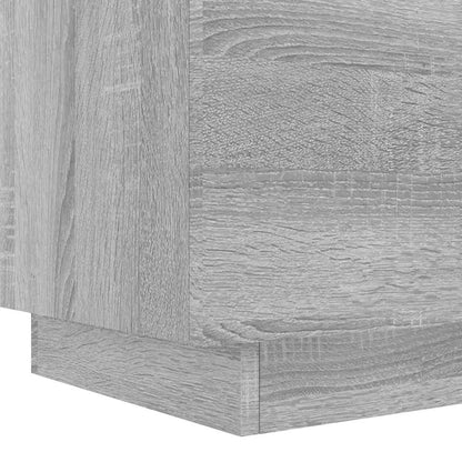 Bedside Cabinets with LED Lights 2 pcs Grey Sonoma
