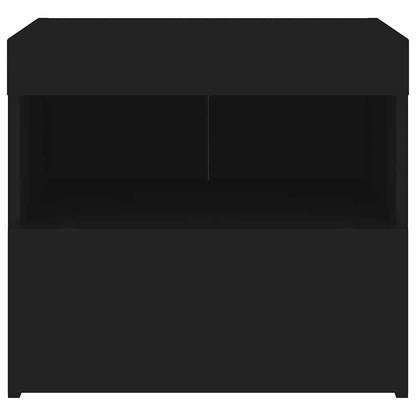 Bedside Cabinet | Set of 2 | Black | Engineered wood | Medium
