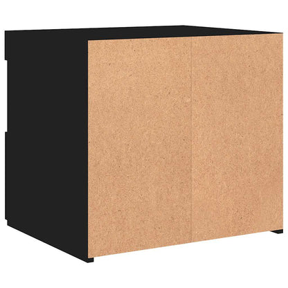 Bedside Cabinet | Set of 2 | Black | Engineered wood | Medium