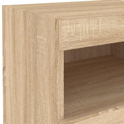 Bedside Cabinets with LED Lights 2 pcs Sonoma Oak 50x40x45 cm