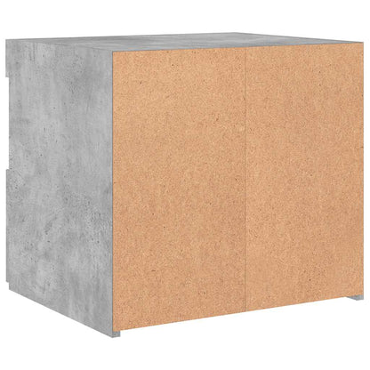 Bedside Cabinets with LED Lights 2 pcs Concrete Grey 50x40x45cm