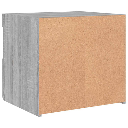 Bedside Cabinet with LED Lights Grey Sonoma 50x40x45 cm