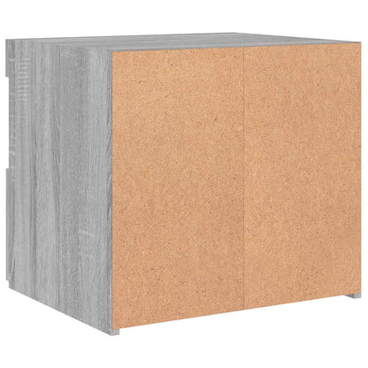 Bedside Cabinets with LED Lights 2 pcs Grey Sonoma 50x40x45 cm