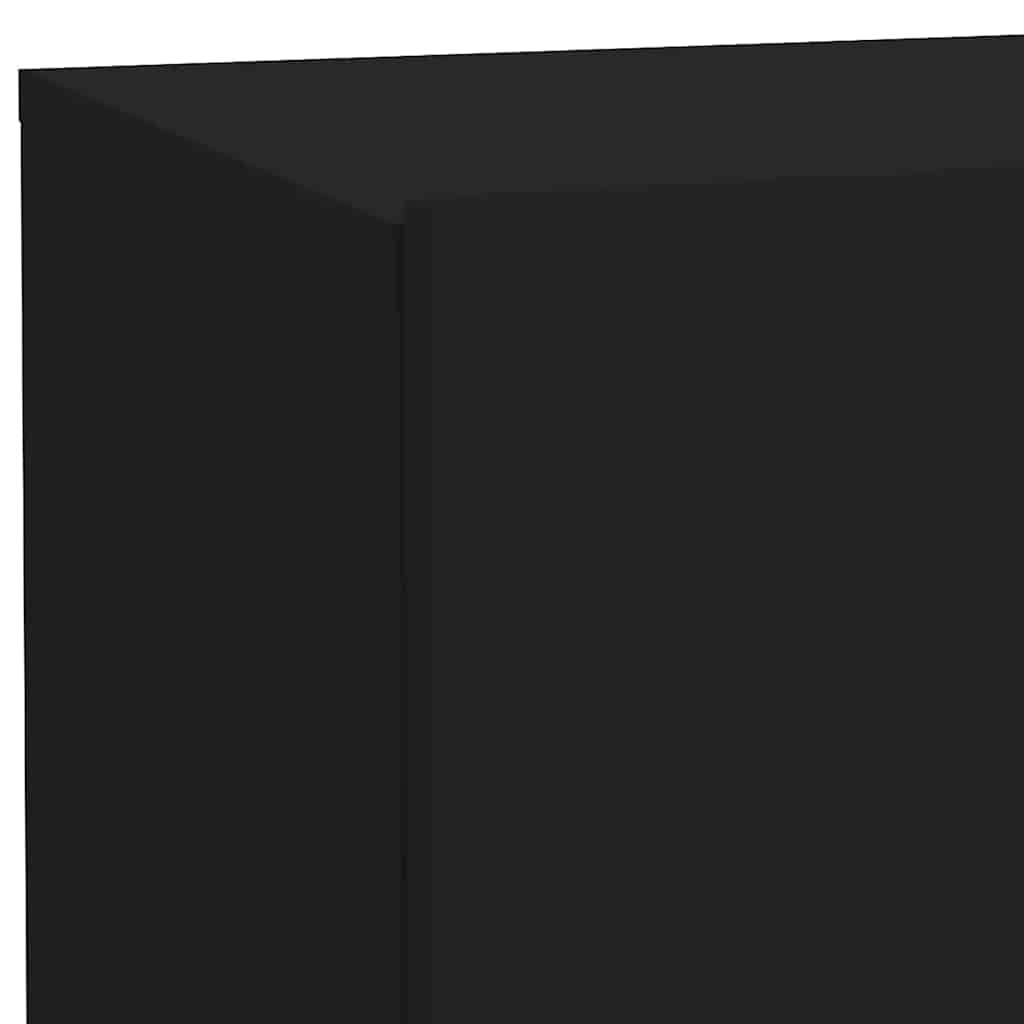 Bedside Cabinet with LED Lights Black 70x36x40,5 cm
