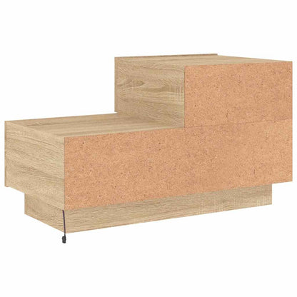 Bedside Cabinet with LED Lights Sonoma Oak 70x36x40,5 cm