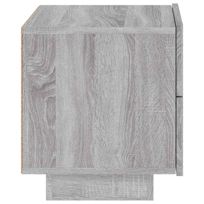 Bedside Cabinet with LED Lights Grey Sonoma 70x36x40,5 cm