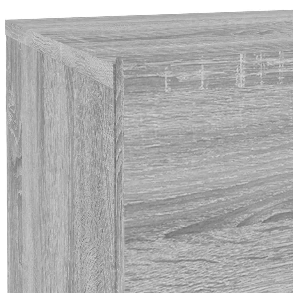 Bedside Cabinet with LED Lights Grey Sonoma 70x36x40,5 cm