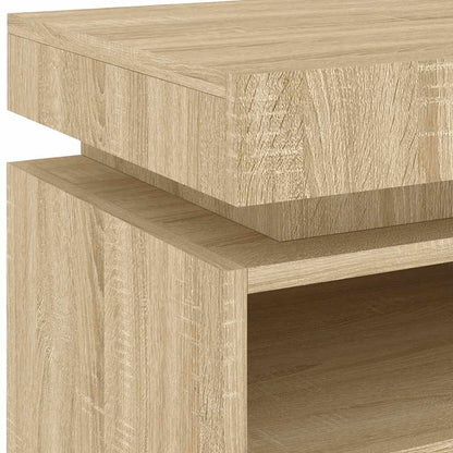 Bedside Cabinet with LED Lights Sonoma Oak 40x39x48.5 cm