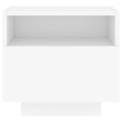 Bedside Cabinets with LED Lights 2 pcs White 40x39x37 cm