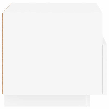 Bedside Cabinets with LED Lights 2 pcs White 40x39x37 cm