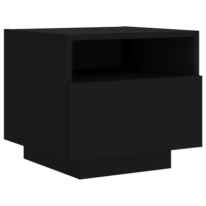 Bedside Cabinet | Black | Engineered wood | Compact | Bedside Cabinet