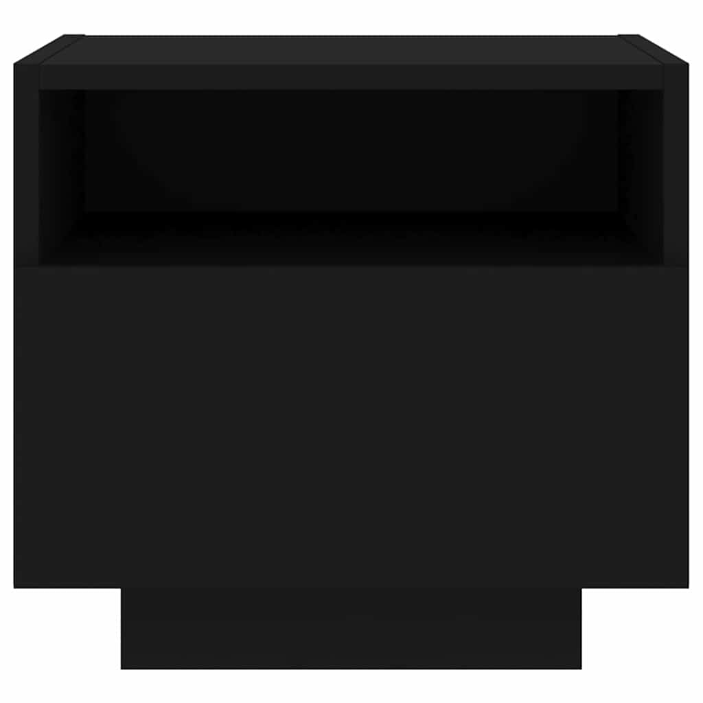 Bedside Cabinet | Black | Engineered wood | Compact | Bedside Cabinet