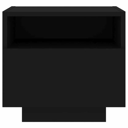 Bedside Cabinet | Black | Engineered wood | Compact | Bedside Cabinet