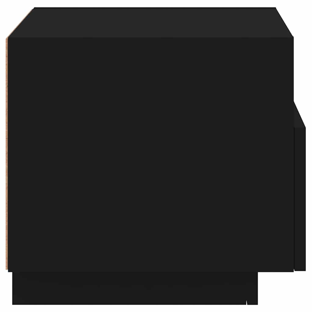Bedside Cabinet | Black | Engineered wood | Compact | Bedside Cabinet