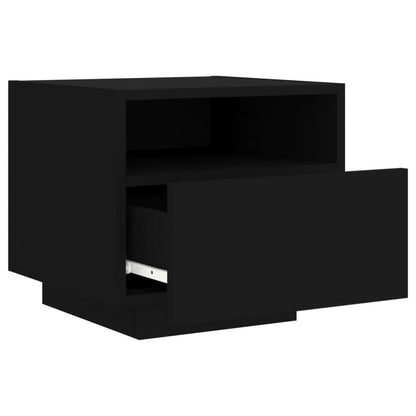 Bedside Cabinet | Set of 2 | Black | Engineered wood | Bedside Cabinet