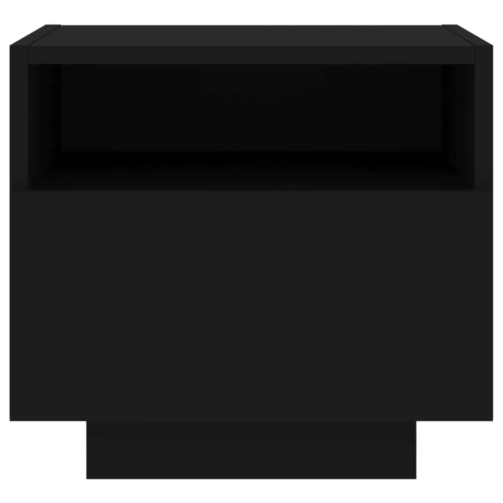 Bedside Cabinet | Set of 2 | Black | Engineered wood | Bedside Cabinet