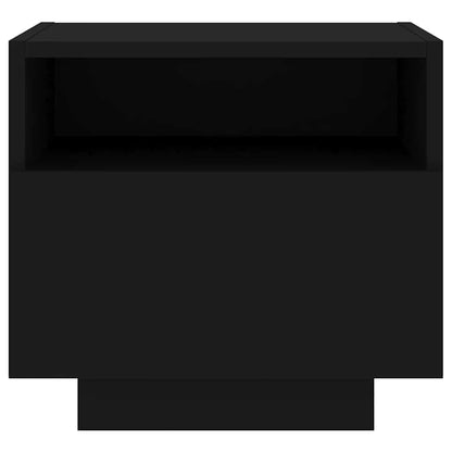 Bedside Cabinets with LED Lights 2 pcs Black 40x39x37 cm