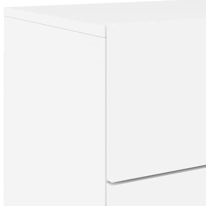 Wall-mounted Bedside Cabinets with LED Lights 2 pcs White