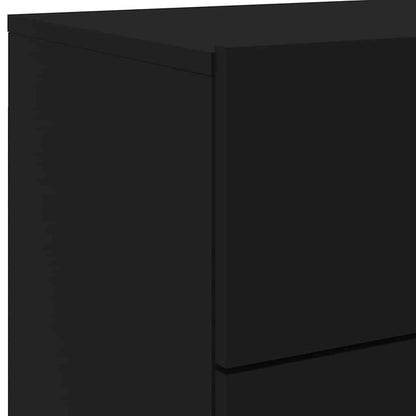 Wall-mounted Bedside Cabinet | Black | Engineered wood | Standard
