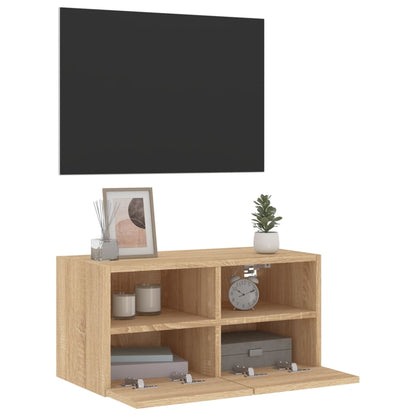 TV Wall Cabinet Sonoma Oak 60x30x30 cm Engineered Wood