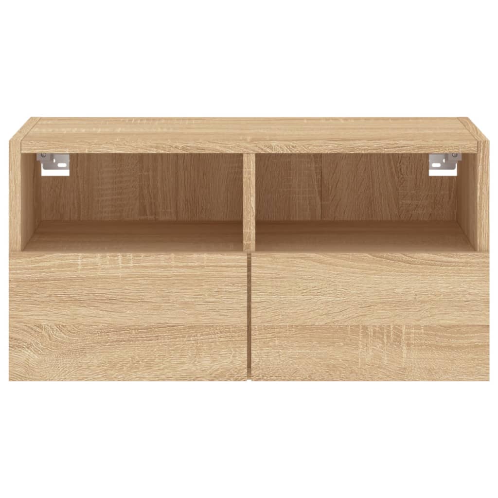 TV Wall Cabinet Sonoma Oak 60x30x30 cm Engineered Wood