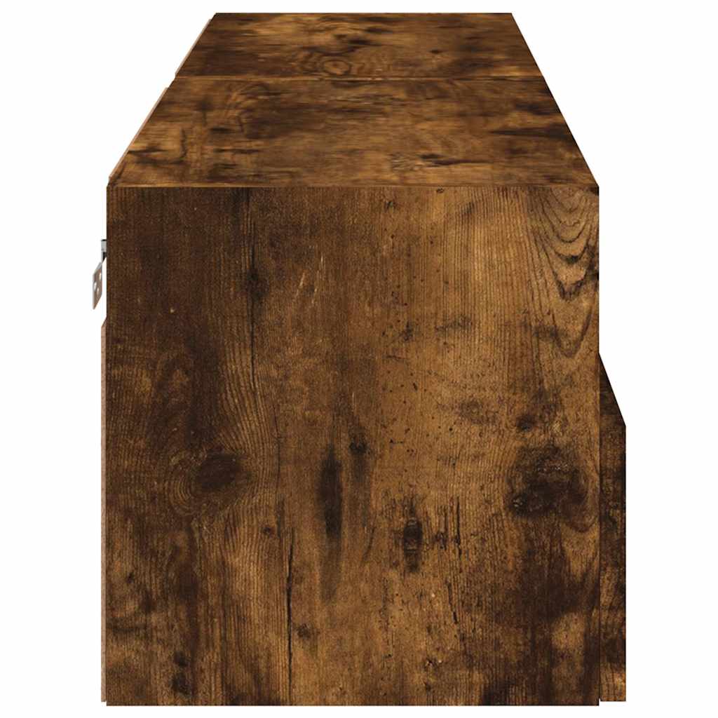 TV Wall Cabinets 2 pcs Smoked Oak 60x30x30 cm Engineered Wood
