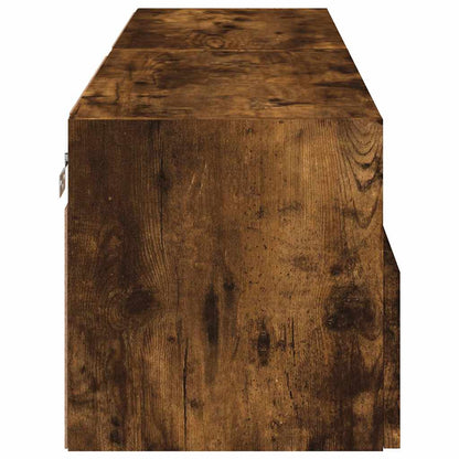 TV Wall Cabinets 2 pcs Smoked Oak 60x30x30 cm Engineered Wood