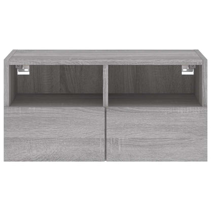 TV Wall Cabinet Grey Sonoma 60x30x30 cm Engineered Wood